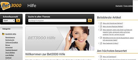 Bet3000 Kundendienst