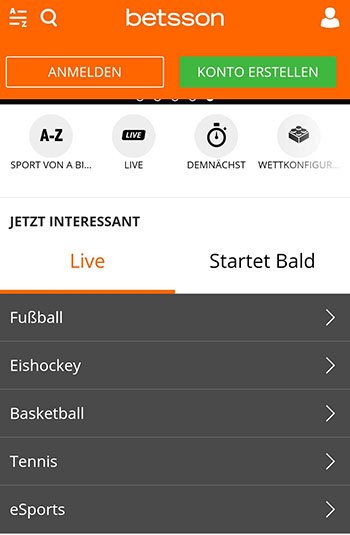 Betsson mobil Betsson App
