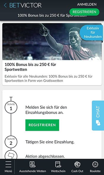BetVictor Sportwetten Bonus