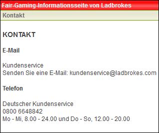 Ladbrokes Kundenservice