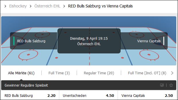 MoPlay Eishockey Wettangebot