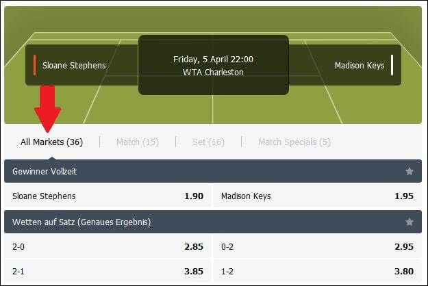 Zu den SpeedyBet Tennis Wetten Tennis Wetten bei SpeedyBet