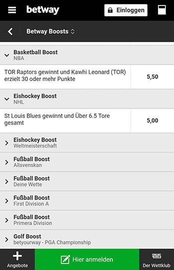 Betway Spezialwetten