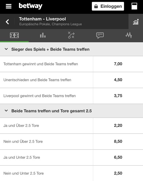 Champions League Finale Wetten bei Betway Champions League Finale Wetten