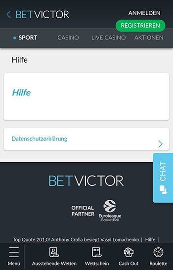 BetVictor Kundenservice