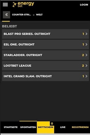 energybet Esports wetten