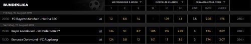 Energybet wettmärkte bundesliga
