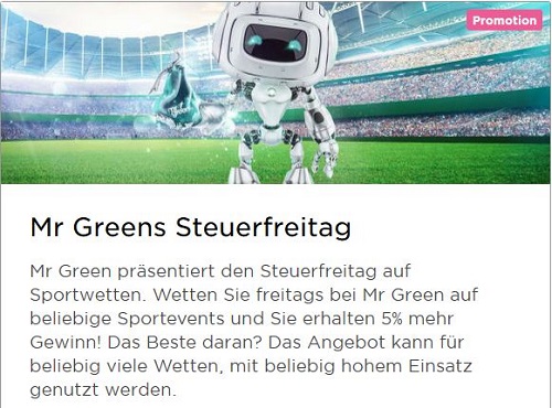mr green freitag keine wettsteuer