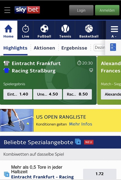 Skybet Startseite