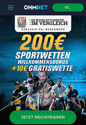 ohmbet neukundenbonus plus gratiswette