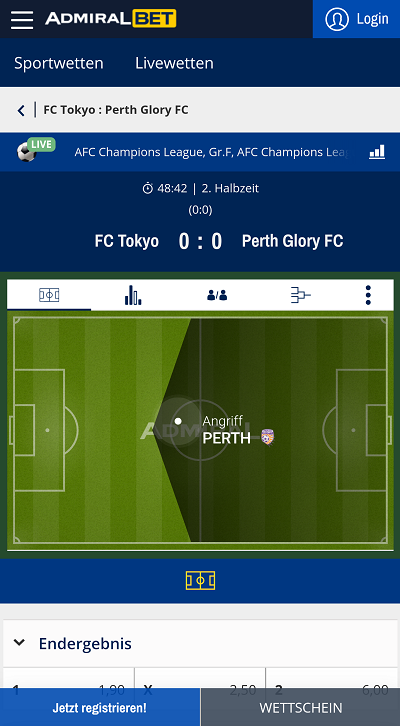 AdmiralBet Wettquoten Livewetten