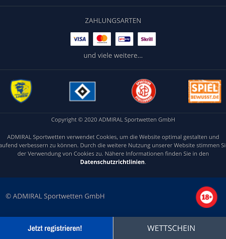 Admiralbet Auszahlung