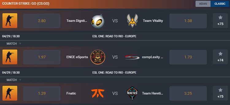 CS:GO Wetten bei Ohmbet