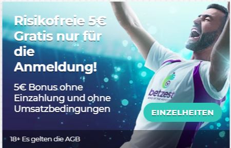 Betzest Bonus ohne Einzahlung