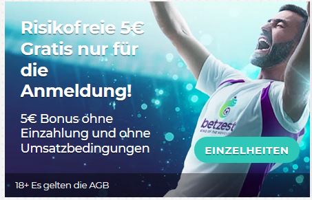 Bonus ohne Anmeldung bei Betzest