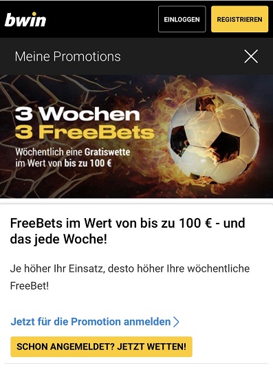 Bwin Fussball Wetten Freebet