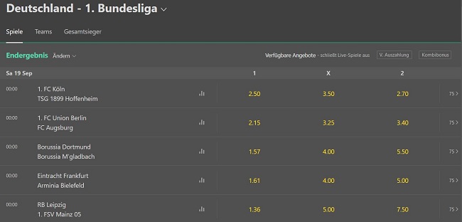 Bet365 Wettprogramm Fussball