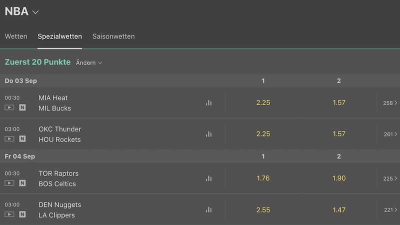 bet365 basketball punktwette