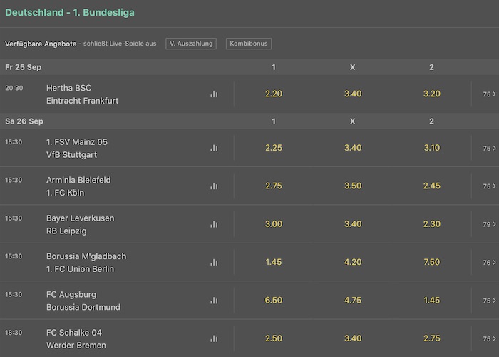 bet365 wettprogramm bundesliga