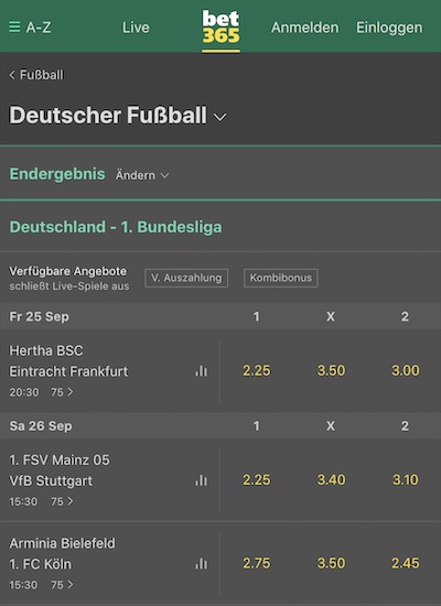 bet365 app fussball wetten