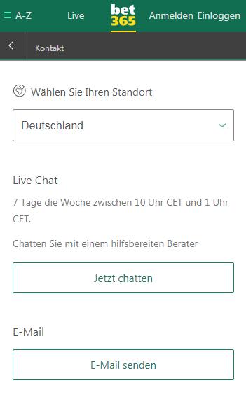 Bet365 Kontakt