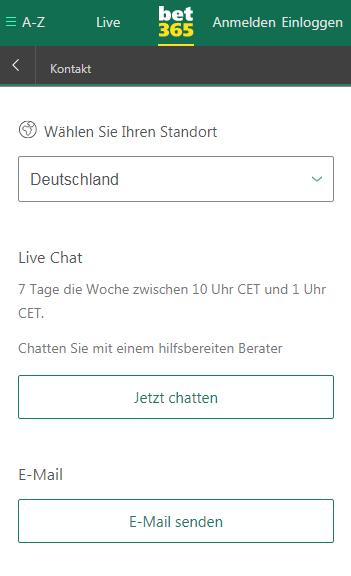 Bet365 Kontakt