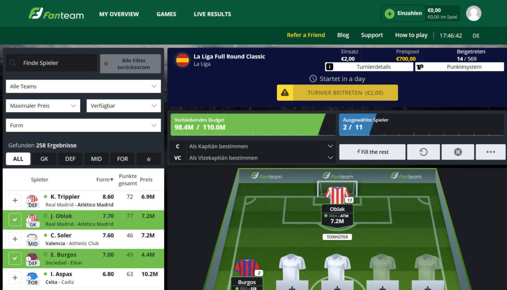 Daily Fantasy Sports Wetten