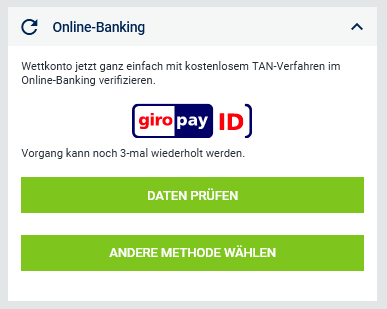 Bet-at-home Verifizierung Kontoeröffnung Anmeldung Login Online banking