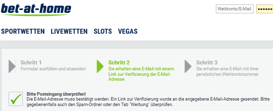 Bet-at-home Verifizierung Kontoeröffnung