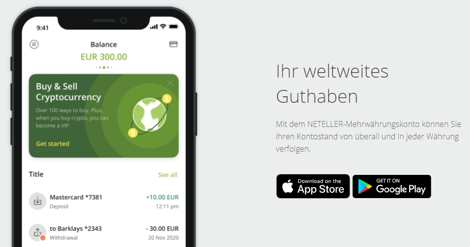 Bei Bwin mit Neteller App auszahlen