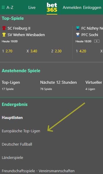 Bet365 Sportwetten