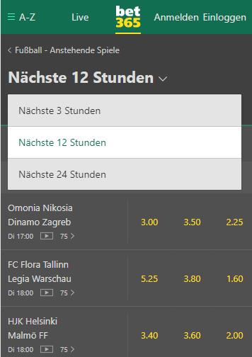 Bet365 Fußball Wetten