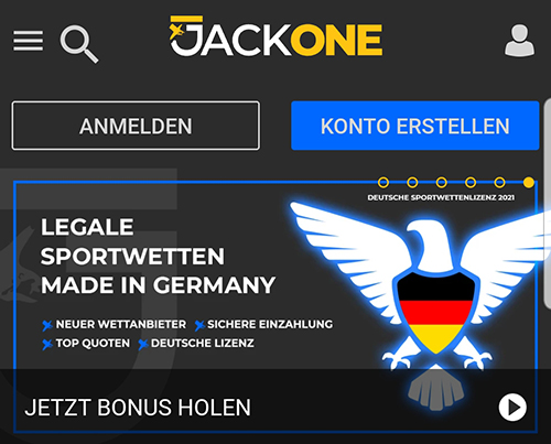 Mit JackOne legal in Deutschland wetten