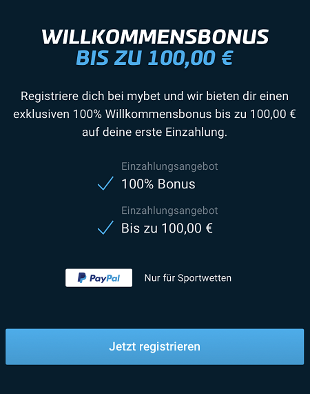 Mybet bonus