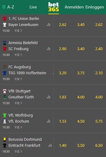 bet365 wettquoten