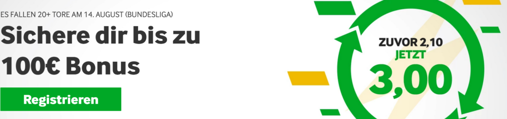 Betway viele Tore Bonus Bundesliga Prognose