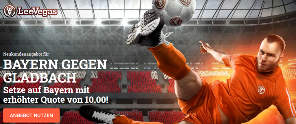 LeoVegas Bundesliga Prognose Sieg Bayern Quotenboost