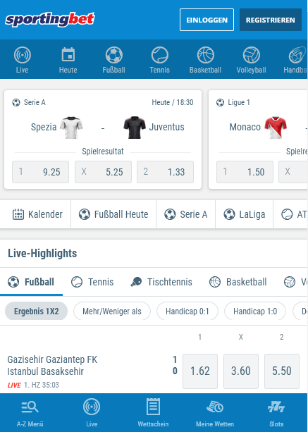 Sportingbet Anmeldung Registrierung mobile konto anmelden