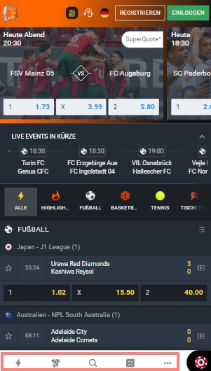 Betano Mobile Anzeige
