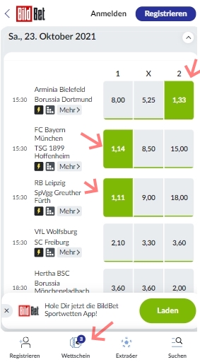 Bildbet Wetten