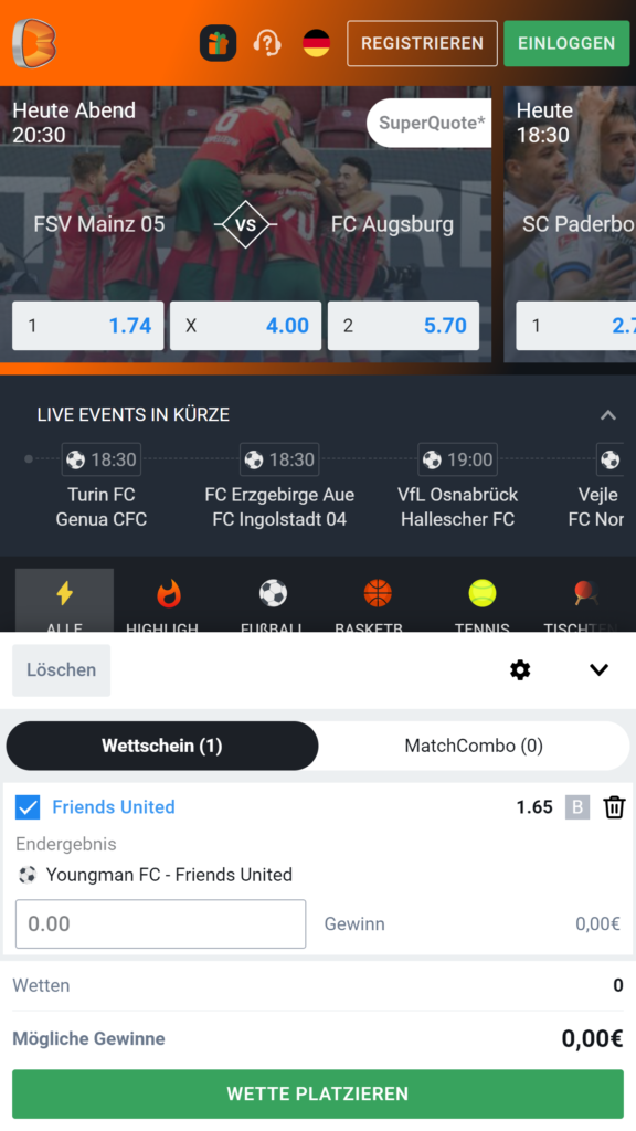Betano Wetten