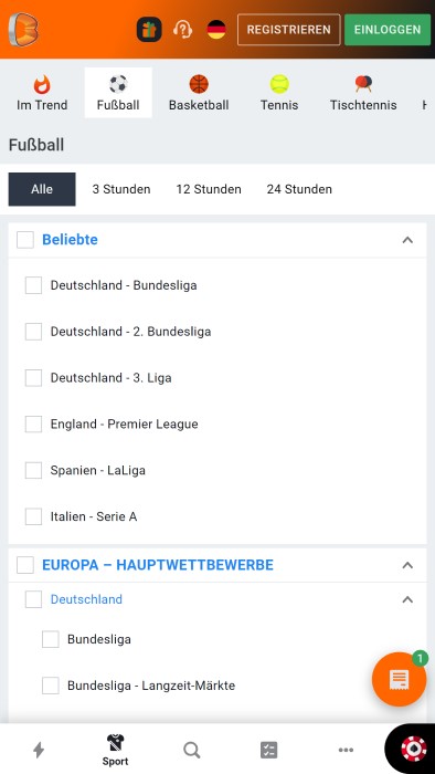 Betano Fußballwetten