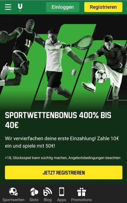 Unibet Bonus mit Gratiswette