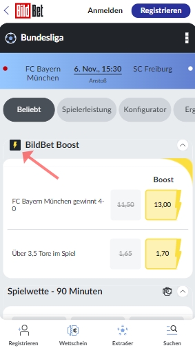 Bildbet Quotenboost