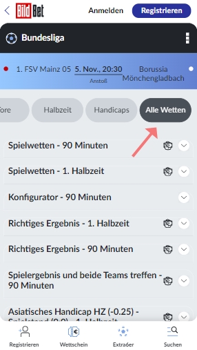 Bildbet Wetten