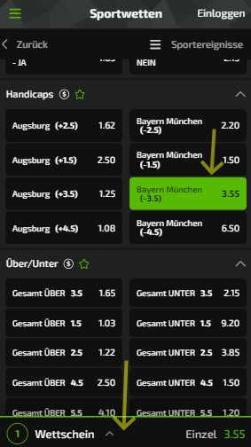 Mobilebet Wettschein