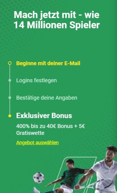 Bei Unibet registrieren