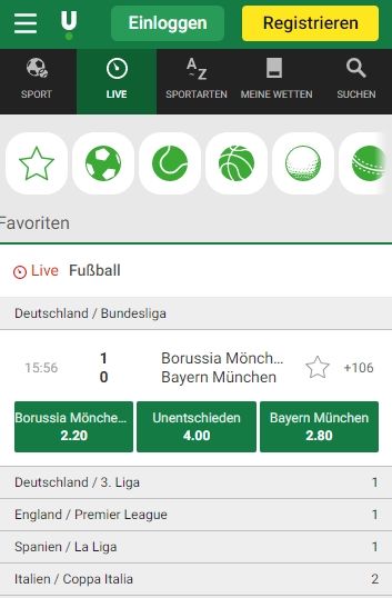 Unibet Bundesliga live