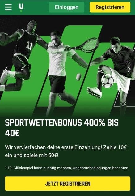 Unibet Einzahlungsbonus und Gratiswette