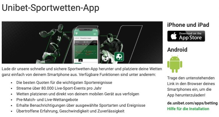 Unibet Sportwetten App